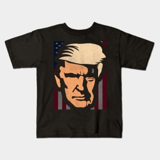 American Flag With Trump's Face Vote For Trump 2020 Kids T-Shirt